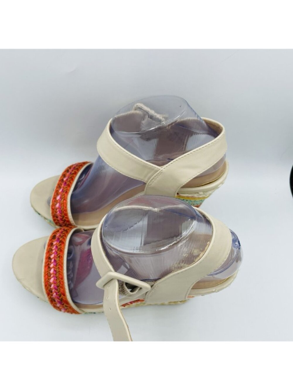 Mix No. 6 Shoes Womens Size 7.5 M Colorful Jordie Wedge High Heel Ankle Sandals - Picture 6 of 11